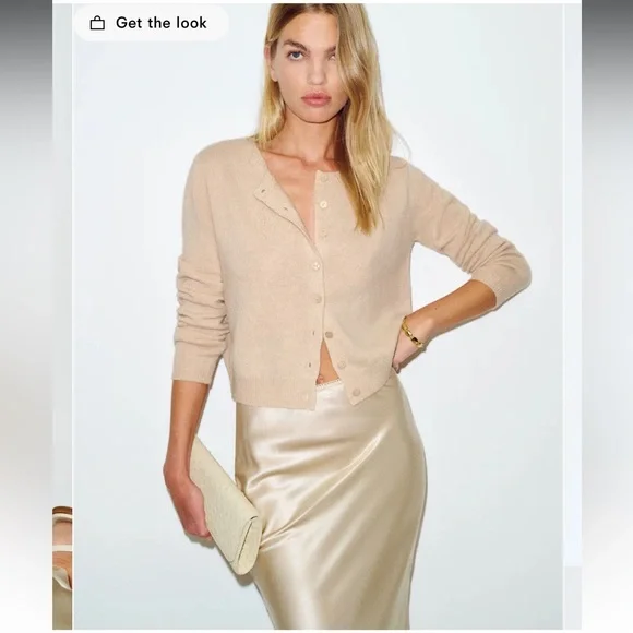 Clara Cashmere Crew Cardigan - Size S - Picture 2 of 14